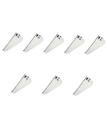 MAGICLULU 8 Pcs Coral Fleece Dry Hair Hat Quick Dry Women's Absorbent Cap White