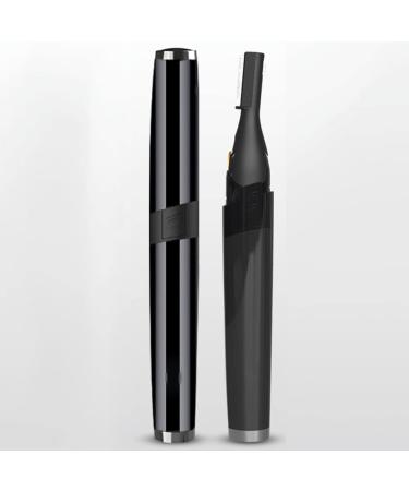 Portable Eyebrow Shaper Trimmer Kit Eyebrow Pencil Hair Remover and Trimmer with 30 Rotatable Double-Sided Cutter Head for Home Black