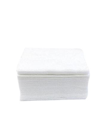 FOMIYES 100pcs Thin Cotton Pads Nail Polish Remover Pad Cosmetic Cotton Makeup Remover Pads Single Layer Plastic Box White