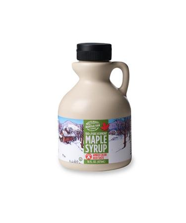 Butternut Mountain Farm Pure Vermont Maple Syrup Grade A Amber Color Rich Taste All Natural Easy Pour Plastic Jug 16 Fl Oz 1 Pint