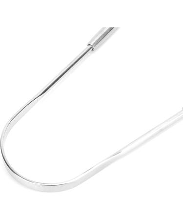 U-Shaped Tongue Scraper - 2 PCS Stainless Steel Tongue Cleaner for Oral Health & Bad Breath Removal - Buy Online on SooperMarket.com