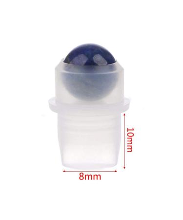 10 Natural Gemstone Roller Balls for Essential Oils - Polished Healing Crystals Compatible with 5ml & 10ml Bottles - Buy Online on SooperMarket.com