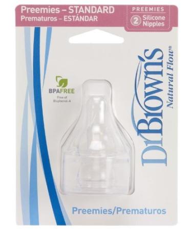 Dr. Brown s Natural Flow Preemie Standard Nipple - 6 Nipples