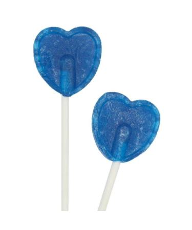 Blue Raspberry Heart Lollipops 5.2g each Individually wrapped (100)