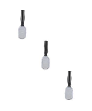 FRCOLOR 3 Pcs Exfoliator for Feet Foot Care Tool Foot Dead Skin Scraper Foot Foot Remover Metal Remover Exfoliating Scrub Scraping Tool Squeegee Foot Rubbing Board White with Cover