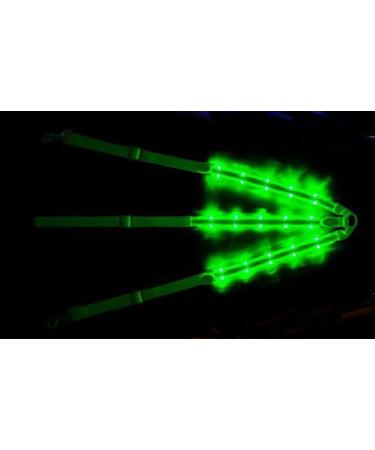 FM2018XSL Horse Harness | LED Breastplate Reflective Belt for Equestrian Safety - Green - Buy Online on SooperMarket.com