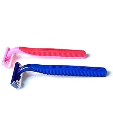 1 000 Premium Blue & Pink Disposable Razor Blades - Stainless Steel Twin Blade Shavers with Aloe Vera - Perfect for Men & Women - International Shipping Available - Buy Online on SooperMarket.com