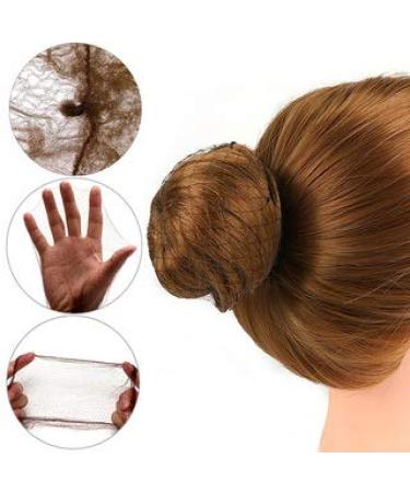 30Pcs Blonde Elastic Edge Mesh Hair Nets for Ballet Dance - Invisible Hair Bun Holder - Buy Online on SooperMarket.com