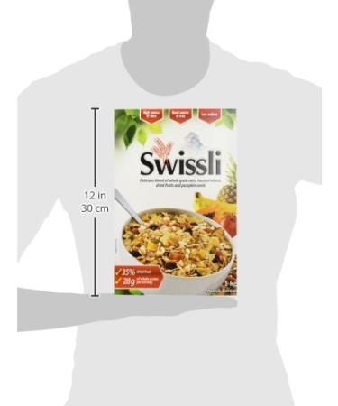 Swissli Muesli 35% Fruit & Nuts - 1kg/35 Ounce Boxes - 2 Pack | NON GMO - Premium Swiss Quality - Buy Online on SooperMarket.com
