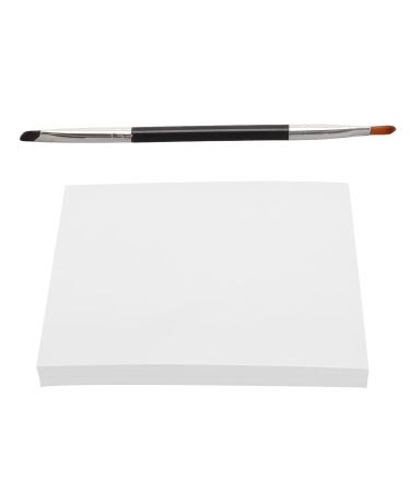 Buy L Size Disposable Mixing Palette | Waterproof Makeup Paper & Double Ended Brush - Ideal for Nail Art & Painting - Buy Online on SooperMarket.com