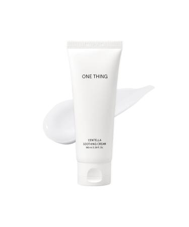 ONE THING Centella Soothing Cream 3.38 Fl Oz | CICA Beta Glucan Hydrating Calming Facial Vegan Moisturizer for All Sensitive Skin Types Barrier Redness Irritation Relief | Korean Skin Care