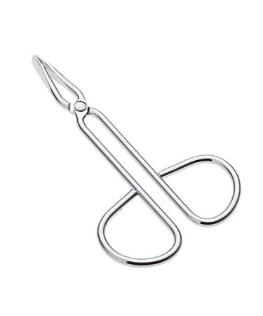 LASSUM 2 PCS Eyebrow Tweezers Stainless Steel Scissors Shaped Eyebrow Straight Tip Tweezers Clip