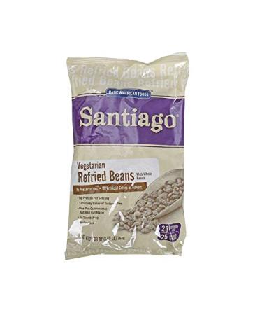 Santiago Vegetarian Refried Pinto Beans 27.09 oz - Authentic Mexican Flavor | Non-GMO & Gluten-Free - Buy Online on SooperMarket.com