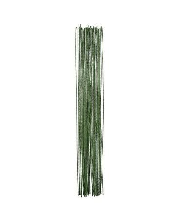 eBoot Stem Wire Floral Wire 14 Inch 26 Gauge Wire, 100 Pieces (Dark Green)