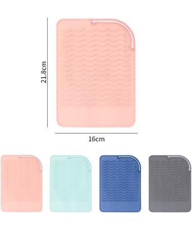 Buy Silicone Hair Iron Mat | Heat Resistant Travel Mat for Flat & Curling Irons - Professional Hair Styling Tools in Blue - Buy Online on SooperMarket.com