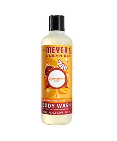 Mrs. Meyer's Moisturizing Body Wash for Women and Men  Biodegradable Shower Gel Formula Made with Essential Oils  Clementine  16 oz