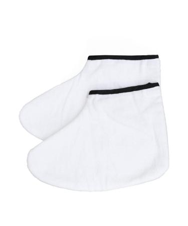 minkissy 1 Pair Spa Gloves Wax Foot Mask Wax Foot Dip Feet Spa Cover Wax Bath Booties Wax Foot Cover Wax Sock Feet Care Glove Cloth Foot Cover Paraffin Boots White Foot Wax Foot Bath