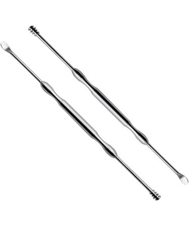 2pcs Stainless Steel Ear Scratches Curulette Ear Wax Remover Spiral Spring Ear Scratches Ear Cleaners - Buy Online on SooperMarket.com
