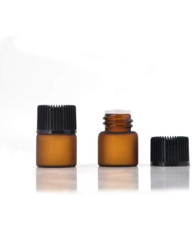 Enslz 50 Empty Amber Glass Bottles for Essential Oils - Refillable Brown 1ml | Perfect for DIY and Craft Projects - Buy Online on SooperMarket.com