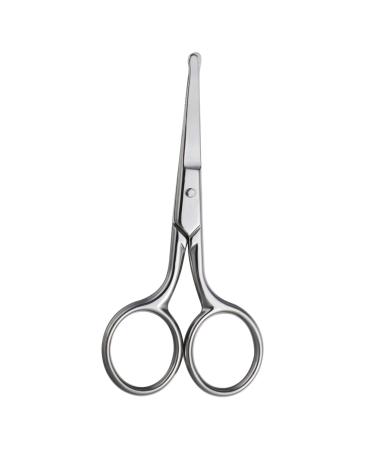 NOLITOY Tip Mustache Round Tip Nose Trimmer Nasal Hair Nose Hair Shears Mustache Shears Stainless Steel Eyebrow Nose Hair Face