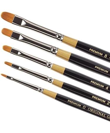 KINGART 9510 Short Filbert Paintbrush Set - Premium Golden Taklon Brushes - Set of 5 - Buy Online on SooperMarket.com