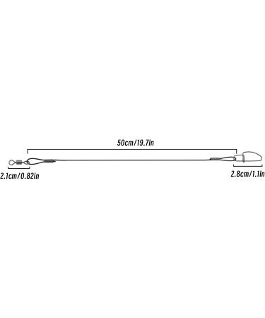 VGOL 30-Piece Stainless Steel Fishing Wire Leaders - 45kg Anti-Bite Bait Rigs for Outdoor Fishing - Buy Online on SooperMarket.com