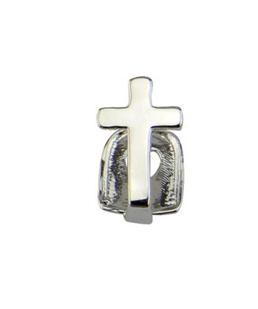 1 Piece Shiny Hip-hop Rapper Mouth Caps Single Teeth Hip Hop Rapper Copper Hollow False Teeth For Cosplay Party