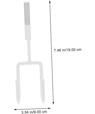 PLAFOPE 4pcs Hat Hooks Wall Hanger Wall Mount Towel Rack Door Hanger Wall Hook Iron Coat White 19X9X5CM White - Buy Online on SooperMarket.com
