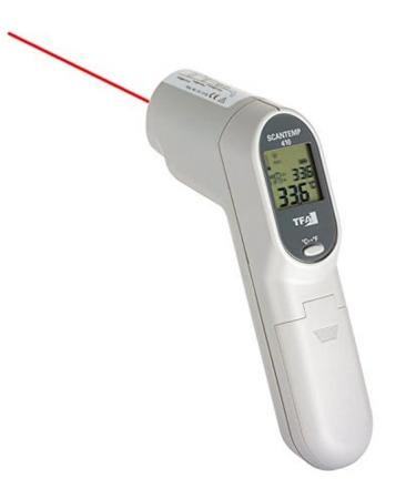 TFA Dostmann infrared thermometer ScanTemp 410 31.1115 contactless surface temperature measurement (L) 40 x (W) 72 x (H) 174 mm
