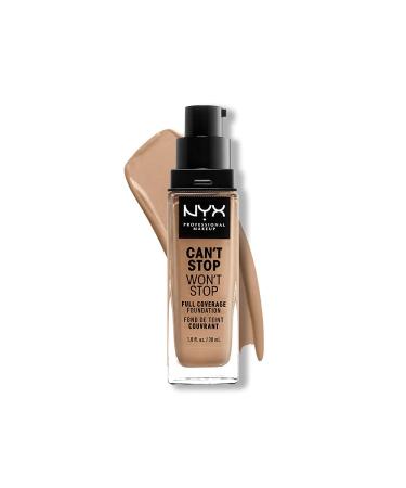 NYX Professional Makeup Can't Stop Won't Stop Full Coverage Foundation Long Lasting Waterproof Vegan Formula Matte Finish Shade: Classictan 12 Classic Tan