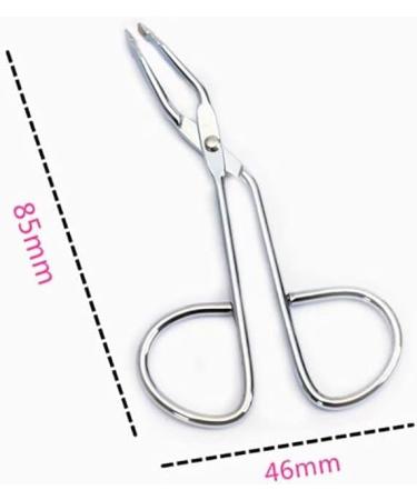 Stainless Steel Scissors Shaped Slant Tip Eyebrow Tweezer for Women - Random Color Beauty Tool - Buy Online on SooperMarket.com