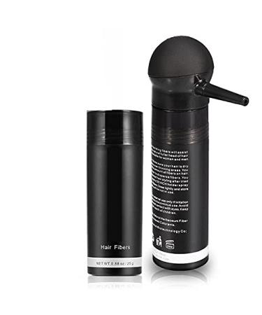Hair Fibres  Hair Powder 5 Colors Professional Hair Loss Solution Concealer For Thinning Hair Hair Spray For Women And Men Best Hair Thickening Products With Pump Spray Applicator(Black)
