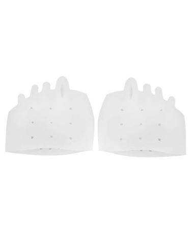 1 Pair Silicone Bunion Straightener Hallux Valgus Corrector Toe Protector Foot Care Pain Relief (White)