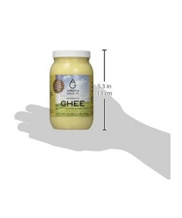 Amber & Gold Authentic Ghee 16oz - Keto, Paleo & Gluten Free - Healthy Snacks, Coffee Creamer & Cooking - Buy Online on SooperMarket.com