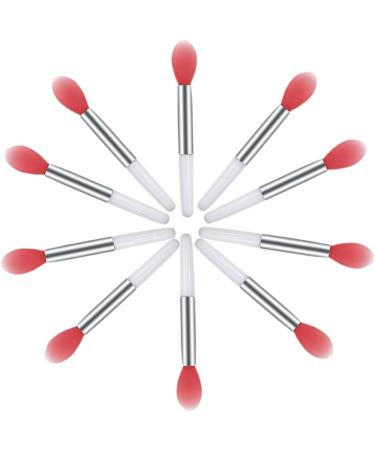 Silicone Lip Brushes Mini Lip Scrub Exfoliating Brush Reusable Lip Balm Applicators 10pcs for Lip Care Lip Gloss Lip Masks Eyeshadow Pink - Buy Online on SooperMarket.com