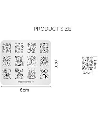 Christmas Theme Nail Art Stamping Plate - Winter Snowflake, Cartoon Snowman, Santa, Turkey Dinner Pattern - DIY Manicure Print Tool - Buy Online on SooperMarket.com