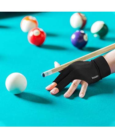 Pool Glove Left Hand for Billiards - Elastic Lycra Billiards Glove for Men and Women - 3 Finger Show Gloves for Billiard Shooters - Ideal for Carom, Pool, Snooker Cue Sport - 1PCS - Buy Online on SooperMarket.com