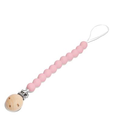 Center Coast Collections Premium Silicone Pacifier Clip  Safe and Secure Binky Toy - Holder  One Piece Clip Leash - Pink  Unisex (Girls and Boys) Baby and Toddlers  Minimalist