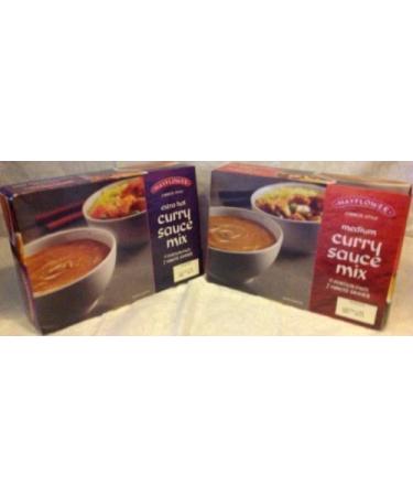 2 x Mayflower Chinese curry sauce- extra hot and medium Extra Hot 2 Count (Pack of 1)
