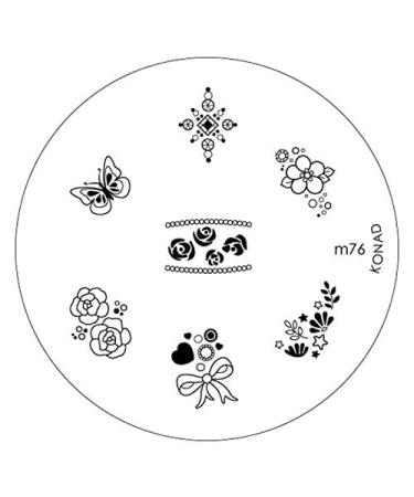 Konad stencil stamping stamping stencil M76