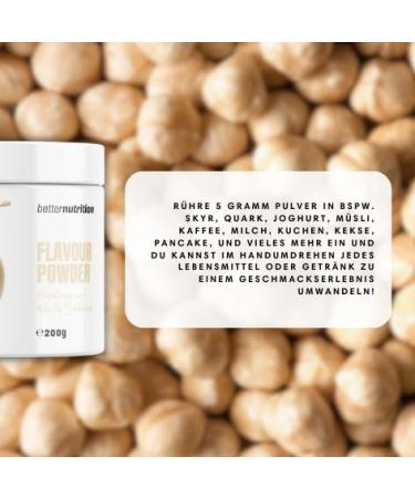 Premium Vegan Flavor Powder - Calorie-Reduced Hazelnut & White Chocolate | Zero 200g | Better Nutrition - Buy Online on SooperMarket.com
