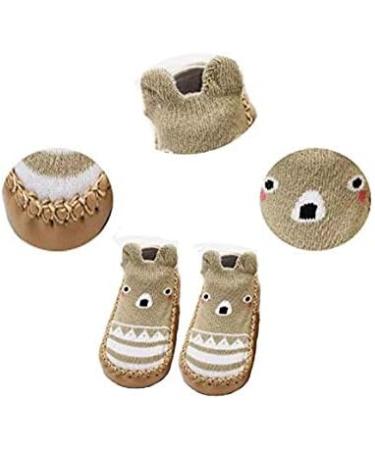XM-Amigo Baby Boys Girls Indoor Slippers Anti-Slip Socks Shoes 0-6 Months Blue Set01 - 4 Pairs - Buy Online on SooperMarket.com