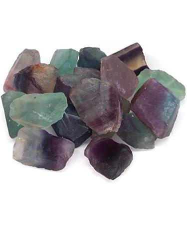 200g Tumbled Natural Colored Fluorite Crystal Stone Rough Raw Minerals Specimen Full of Texture - Buy Online on SooperMarket.com