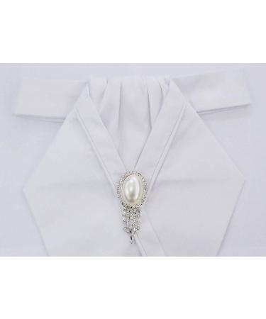 HR Farm Women's White Dressage Riding Stock Tie - Elegant Equestrian Accessory - Buy Online on SooperMarket.com