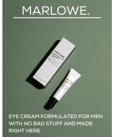 MARLOWE No. 127 Men's Eye Cream - Vitamin C, Caffeine, Squalane - Targets Puffiness, Wrinkles & Dark Circles - 0.5 FL Oz - Buy Online on SooperMarket.com