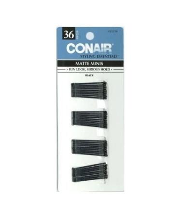 Conair Matte Minis Black Bobby Pins (3-Pack)