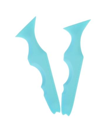 Vaguelly Eyeliner Silicone Plate 2pcs Multi-Function Eyeliner Stencil Eyelash Makeup Tool Silicone Mascara Applicator Silicone Eyeliner Aid Eyeliner Stencils