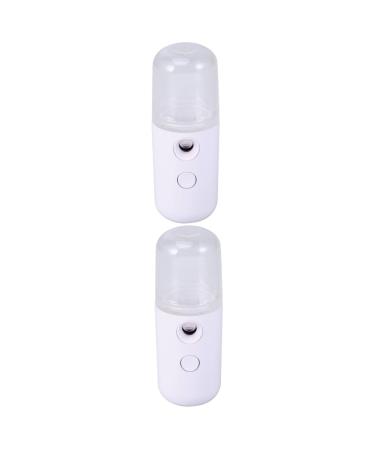 Baluue 2pcs Skin Care Mini Humidifier Humidifer Portable Humidifier Cooler Portable Steamer White