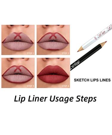 Waterproof Lip Liner Set - 12 Vibrant Colors | Long-Lasting Lipstick Cosmetic for Stunning Makeup - Buy Online on SooperMarket.com
