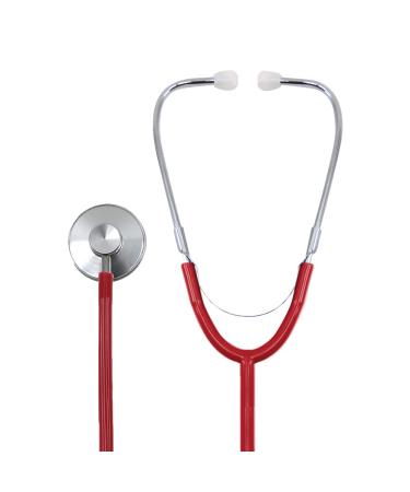 Dixie EMS Lightweight Single Head Stethoscope - Latex-Free for Doctors, Nurses, Students - Red - Buy Online on SooperMarket.com